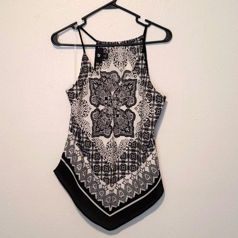 Black and white summer top